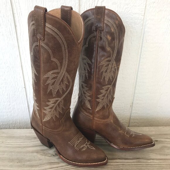 Idyllwind Actin Up Womens Tall Embroidered Western Leather Boots 6 B BIWFA23L2 - Picture 1 of 13